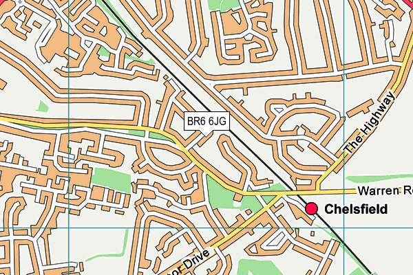 BR6 6JG map - OS VectorMap District (Ordnance Survey)