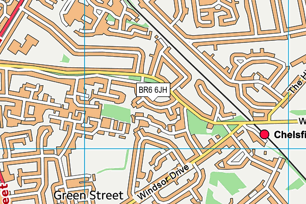 BR6 6JH map - OS VectorMap District (Ordnance Survey)