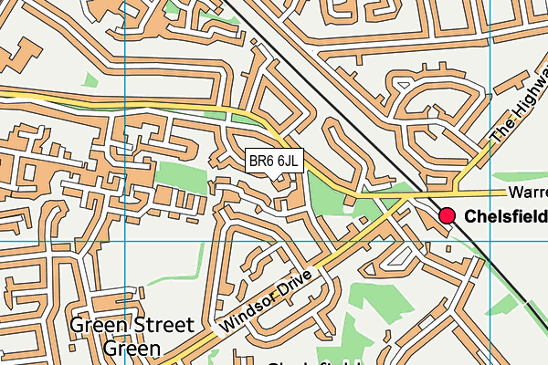 BR6 6JL map - OS VectorMap District (Ordnance Survey)