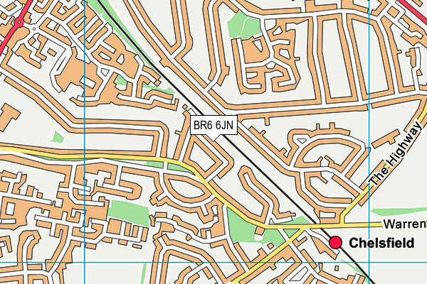 BR6 6JN map - OS VectorMap District (Ordnance Survey)