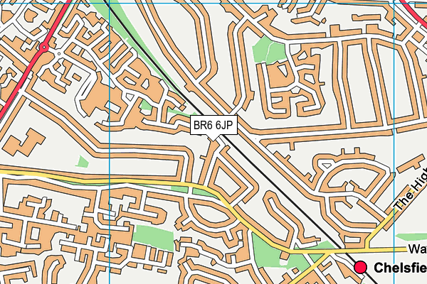 BR6 6JP map - OS VectorMap District (Ordnance Survey)