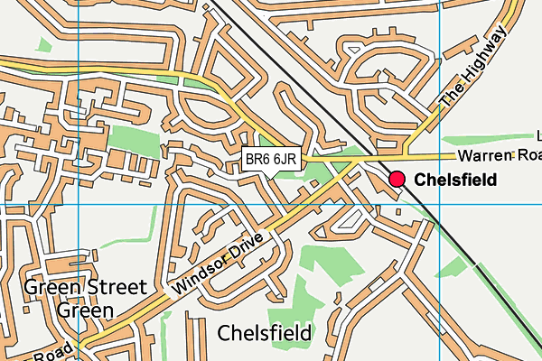 BR6 6JR map - OS VectorMap District (Ordnance Survey)