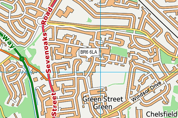 BR6 6LA map - OS VectorMap District (Ordnance Survey)