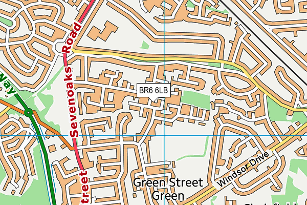 BR6 6LB map - OS VectorMap District (Ordnance Survey)