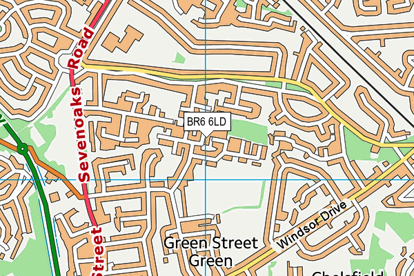 BR6 6LD map - OS VectorMap District (Ordnance Survey)