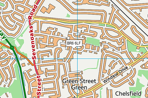 BR6 6LF map - OS VectorMap District (Ordnance Survey)