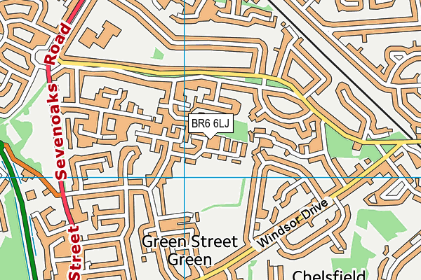 BR6 6LJ map - OS VectorMap District (Ordnance Survey)