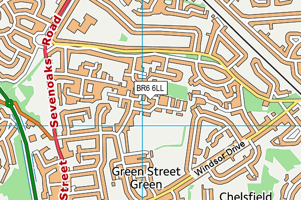 BR6 6LL map - OS VectorMap District (Ordnance Survey)