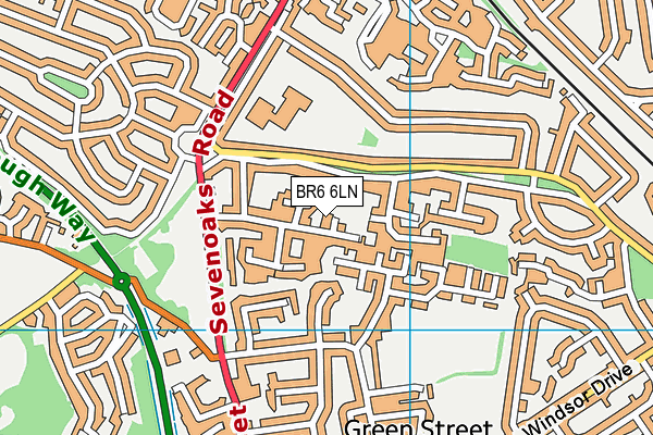 BR6 6LN map - OS VectorMap District (Ordnance Survey)