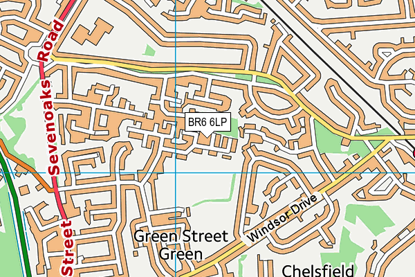BR6 6LP map - OS VectorMap District (Ordnance Survey)
