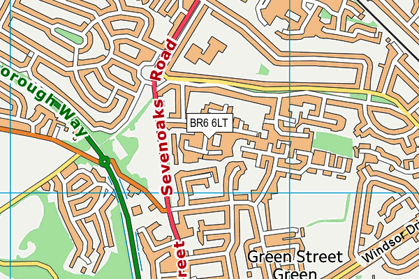 BR6 6LT map - OS VectorMap District (Ordnance Survey)