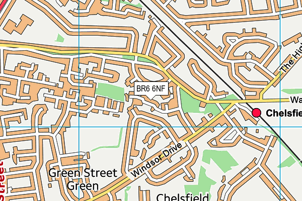 BR6 6NF map - OS VectorMap District (Ordnance Survey)