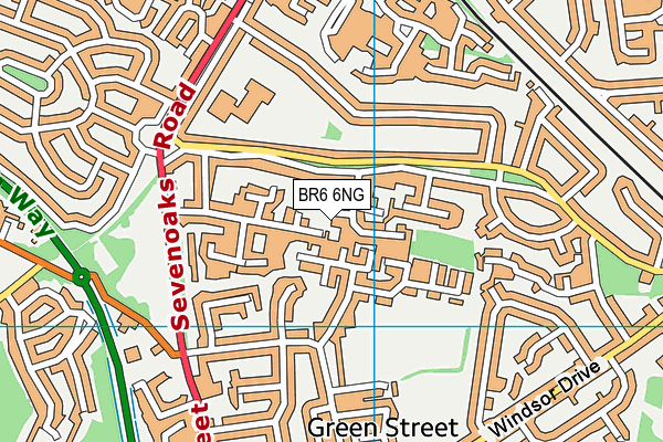 BR6 6NG map - OS VectorMap District (Ordnance Survey)