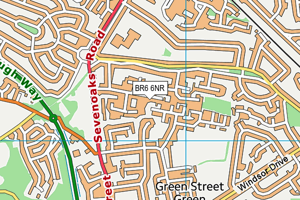 BR6 6NR map - OS VectorMap District (Ordnance Survey)