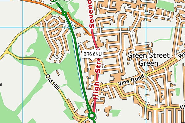 BR6 6NU map - OS VectorMap District (Ordnance Survey)