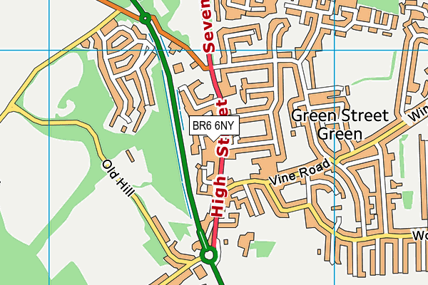 BR6 6NY map - OS VectorMap District (Ordnance Survey)