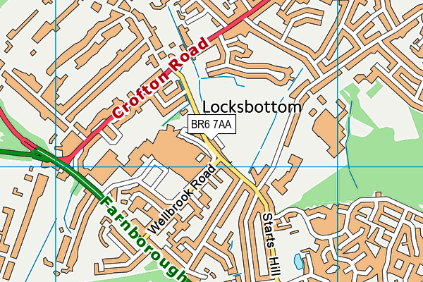 Locks Bottom Cricket Club map (BR6 7AA) - OS VectorMap District (Ordnance Survey)