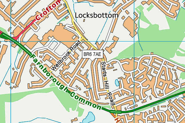 BR6 7AE map - OS VectorMap District (Ordnance Survey)