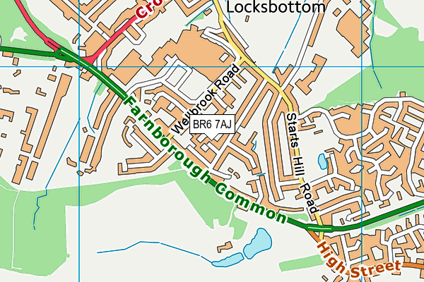 BR6 7AJ map - OS VectorMap District (Ordnance Survey)