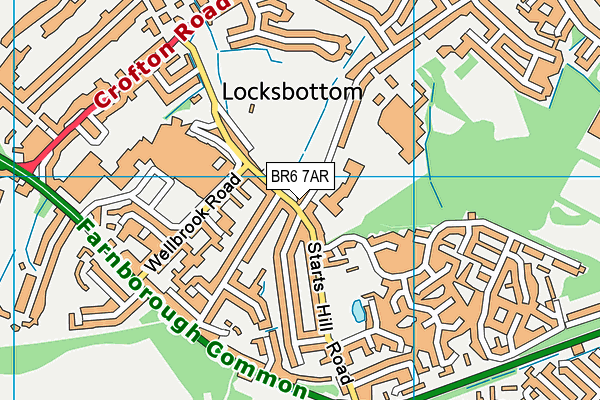 BR6 7AR map - OS VectorMap District (Ordnance Survey)