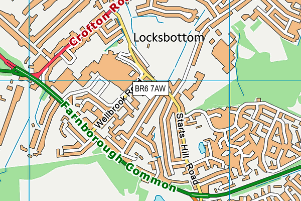 BR6 7AW map - OS VectorMap District (Ordnance Survey)