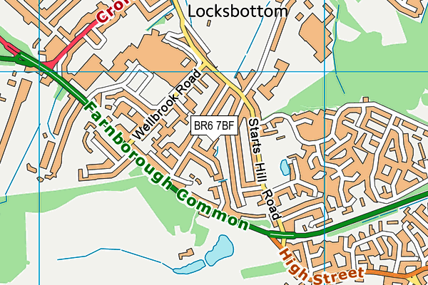 BR6 7BF map - OS VectorMap District (Ordnance Survey)
