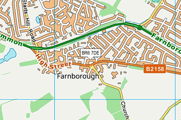 BR6 7DE map - OS VectorMap District (Ordnance Survey)