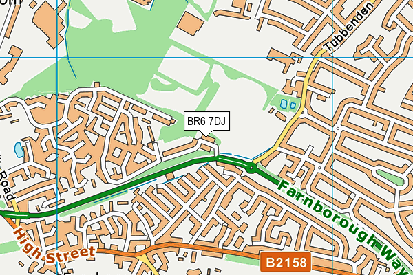 BR6 7DJ map - OS VectorMap District (Ordnance Survey)