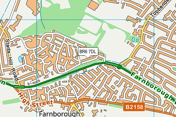 BR6 7DL map - OS VectorMap District (Ordnance Survey)