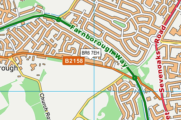 BR6 7EH map - OS VectorMap District (Ordnance Survey)