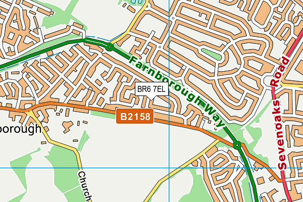 BR6 7EL map - OS VectorMap District (Ordnance Survey)