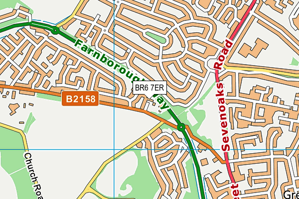 BR6 7ER map - OS VectorMap District (Ordnance Survey)