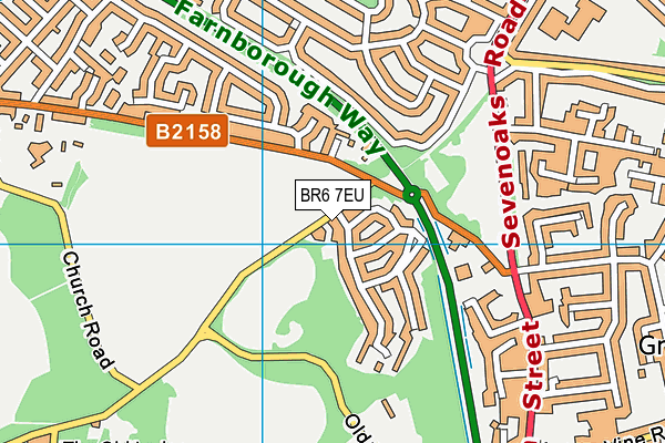 BR6 7EU map - OS VectorMap District (Ordnance Survey)
