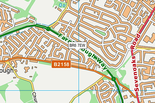BR6 7EW map - OS VectorMap District (Ordnance Survey)
