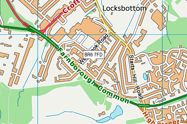 BR6 7FD map - OS VectorMap District (Ordnance Survey)