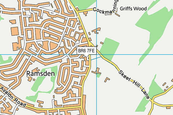 BR6 7FE map - OS VectorMap District (Ordnance Survey)