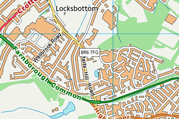 BR6 7FG map - OS VectorMap District (Ordnance Survey)