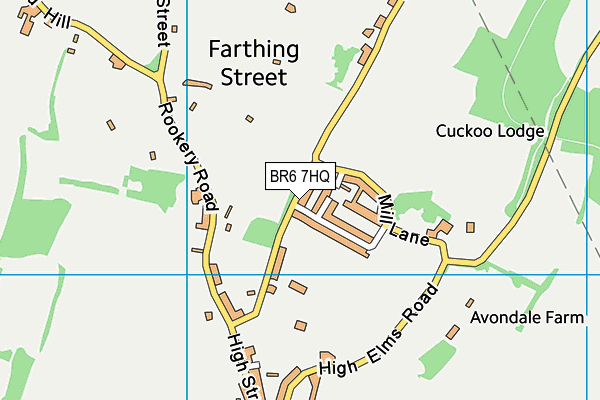 BR6 7HQ map - OS VectorMap District (Ordnance Survey)