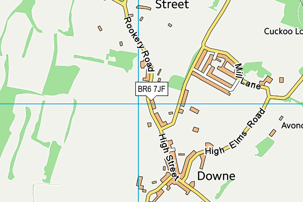 BR6 7JF map - OS VectorMap District (Ordnance Survey)