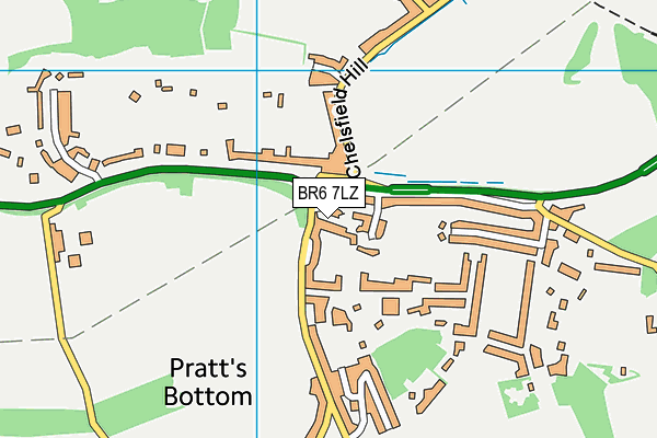 BR6 7LZ map - OS VectorMap District (Ordnance Survey)