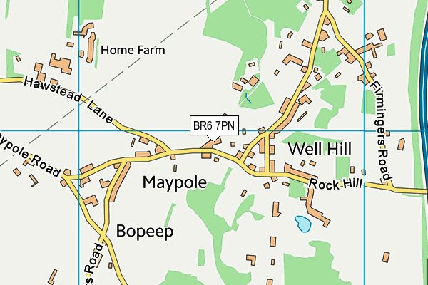 BR6 7PN map - OS VectorMap District (Ordnance Survey)