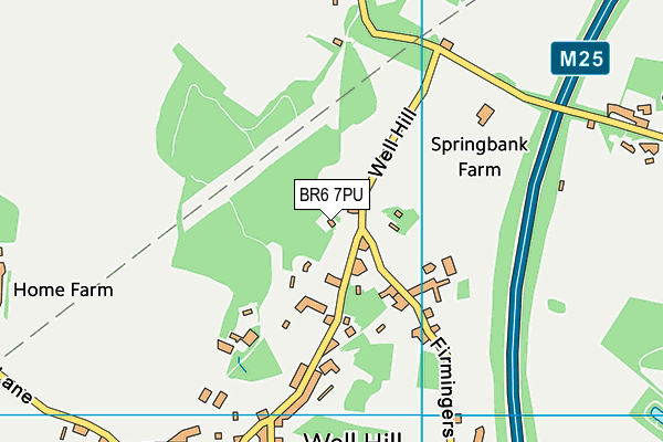 BR6 7PU map - OS VectorMap District (Ordnance Survey)