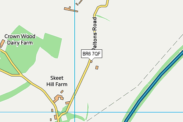 BR6 7QF map - OS VectorMap District (Ordnance Survey)