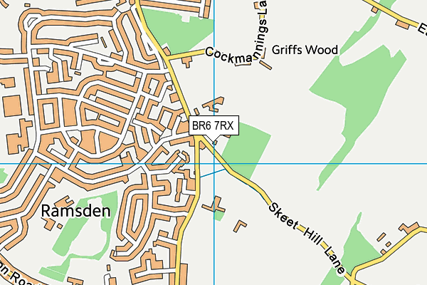 BR6 7RX map - OS VectorMap District (Ordnance Survey)