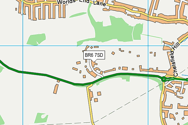 BR6 7SD map - OS VectorMap District (Ordnance Survey)