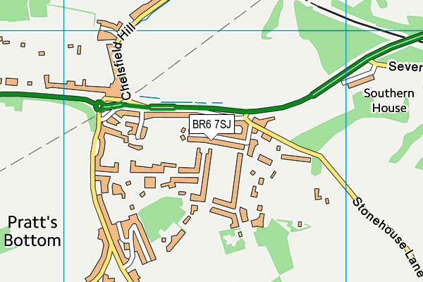 BR6 7SJ map - OS VectorMap District (Ordnance Survey)