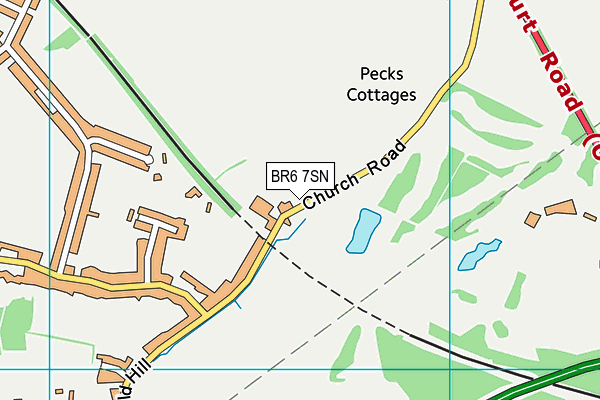 BR6 7SN map - OS VectorMap District (Ordnance Survey)