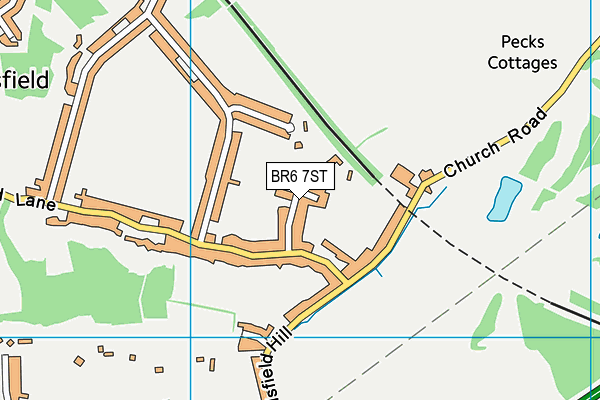 BR6 7ST map - OS VectorMap District (Ordnance Survey)
