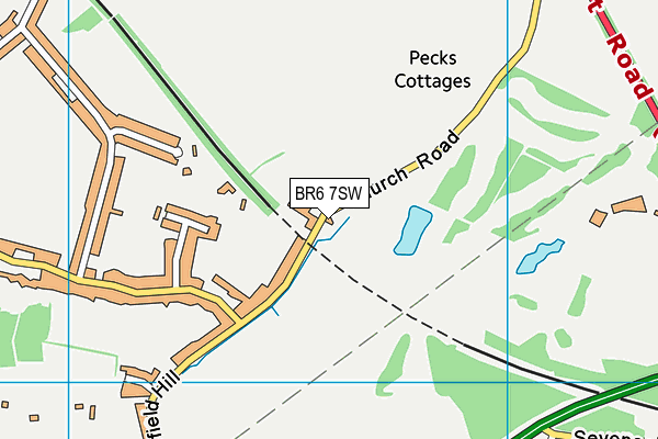 BR6 7SW map - OS VectorMap District (Ordnance Survey)