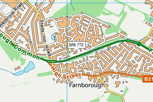 BR6 7TE map - OS VectorMap District (Ordnance Survey)